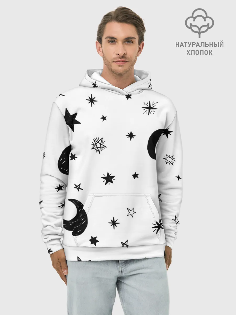 Худи мужской база хлопок / Звездное небо