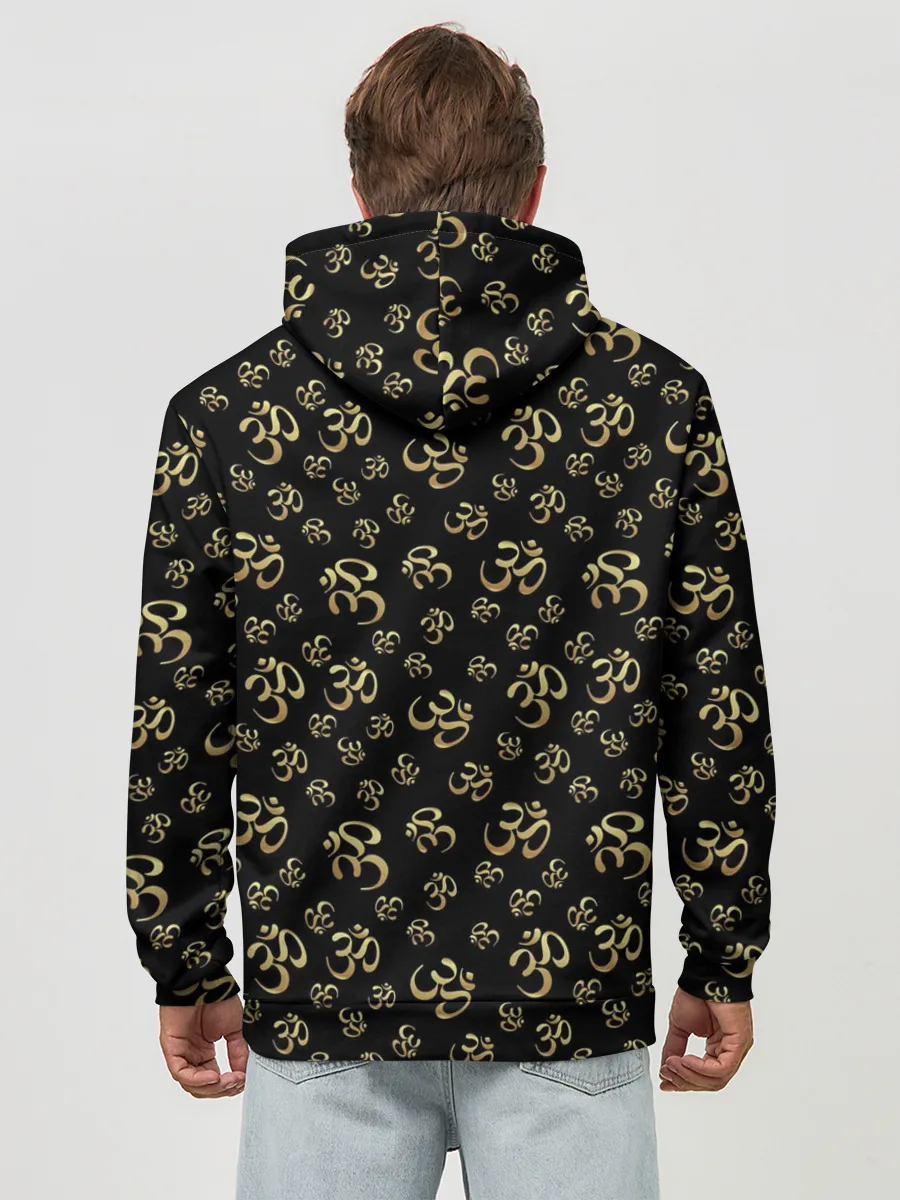 Худи мужской база хлопок / Мантра ОМ