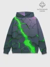 Худи мужской база хлопок / ЗЕЛЕНЫЙ РАЗЛОМ | 3Д РАЗЛОМ