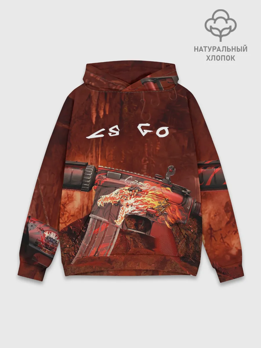 Худи мужской база хлопок / CS GO M4A4 HOWI