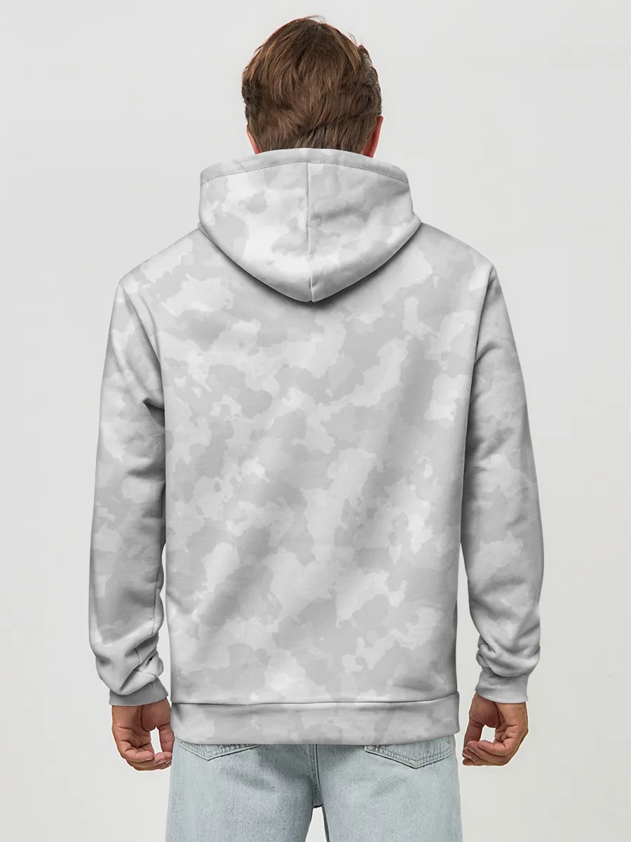 Худи мужской база хлопок / СНЕЖНЫЙ КАМУФЛЯЖ