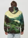 Худи мужской база хлопок / Красивый лес