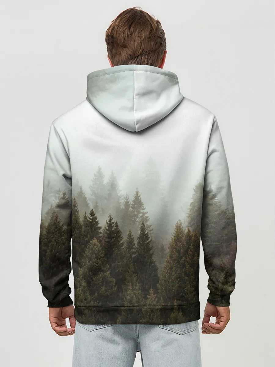 Худи мужской база хлопок / Деревья