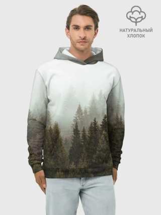 Худи мужской база хлопок / Деревья