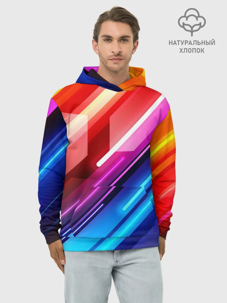Худи мужской база хлопок / НЕОН