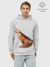 Худи мужской база хлопок / Лисица