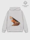 Худи мужской база хлопок / Лисица