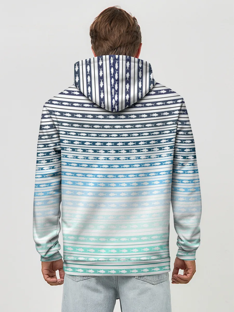 Худи мужской база хлопок / Sunset fish