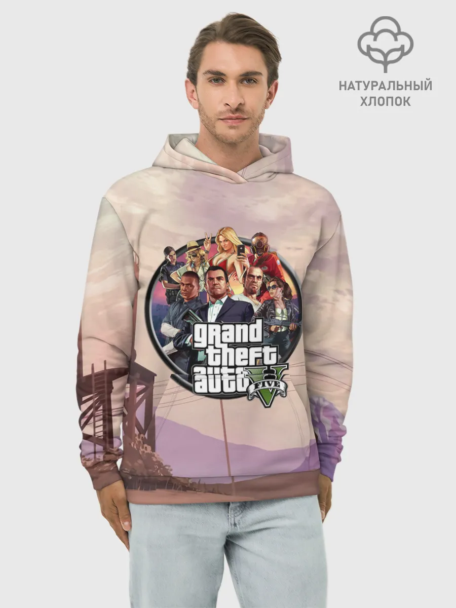Худи мужской база хлопок / Grand Theft Auto 5 персонажи