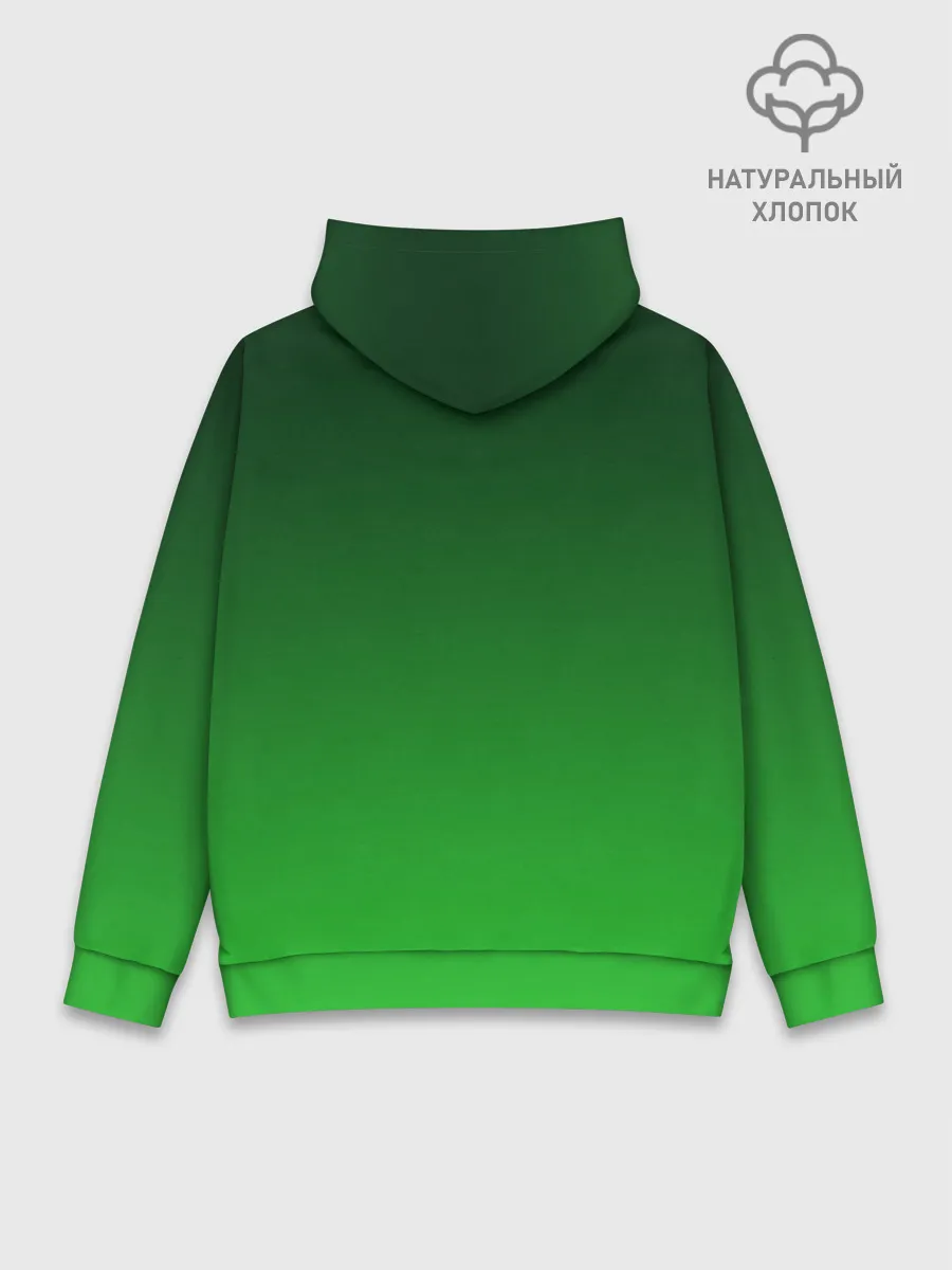 Худи мужской база хлопок / девушка лепрекон в зеленом
