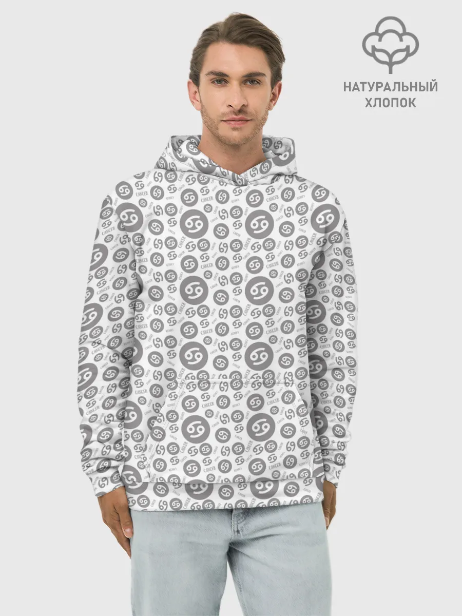 Худи мужской база хлопок / Рак