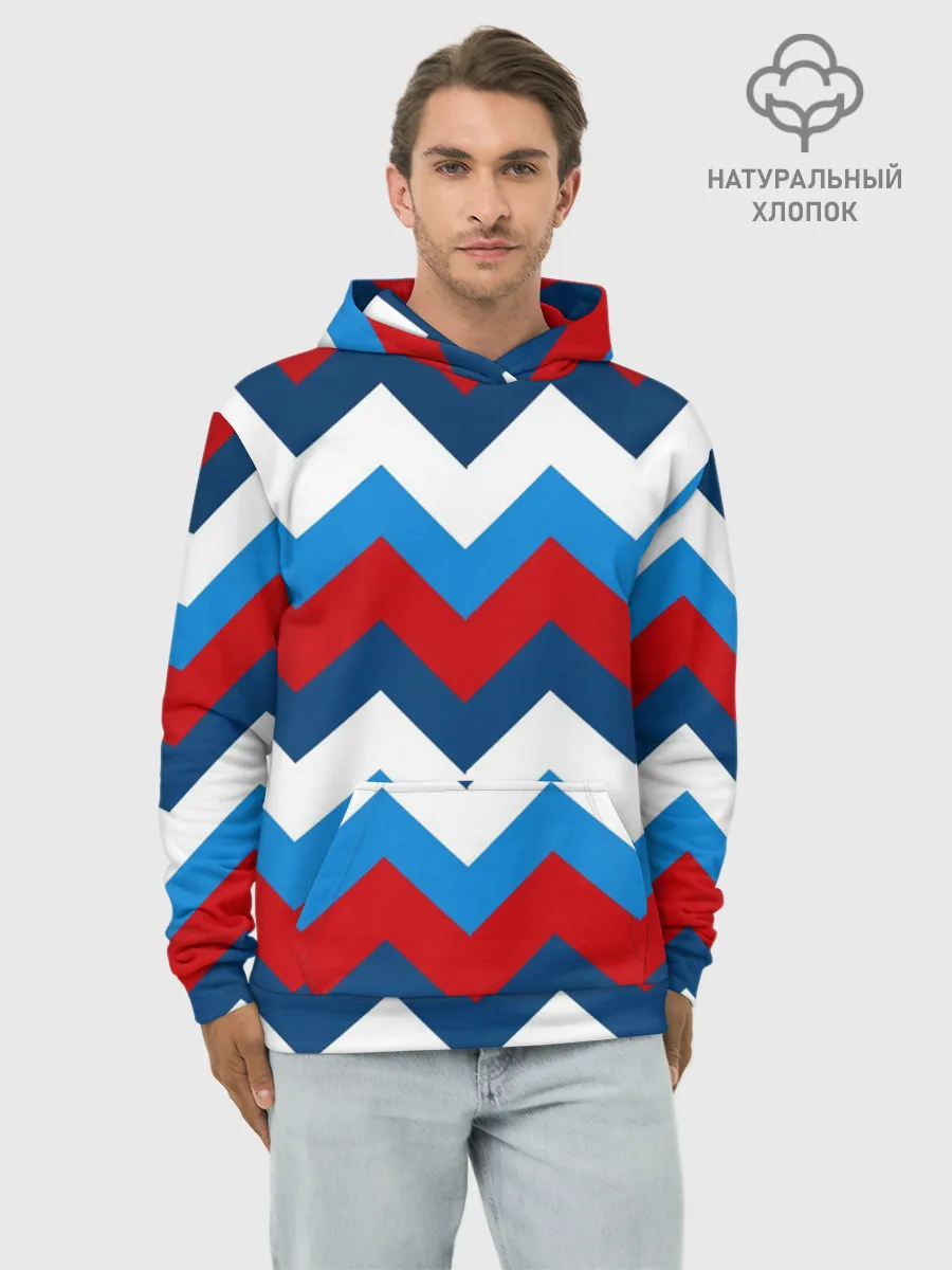 Худи мужской база хлопок / Зигзаг