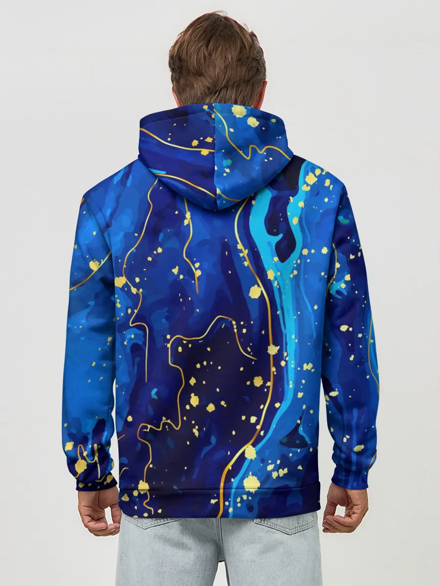 Худи мужской база хлопок / СИНИЙ ГРАНИТ