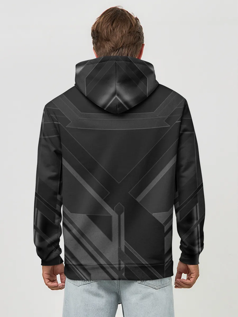 Худи мужской база хлопок / Хромированная Сталь