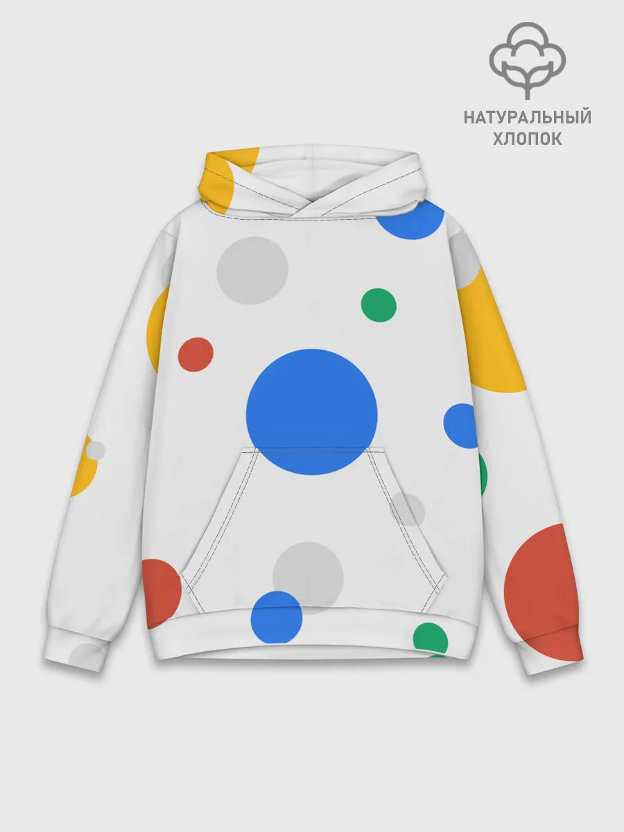Худи мужской база хлопок / Цветной горох