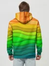 Худи мужской база хлопок / Цветные волны