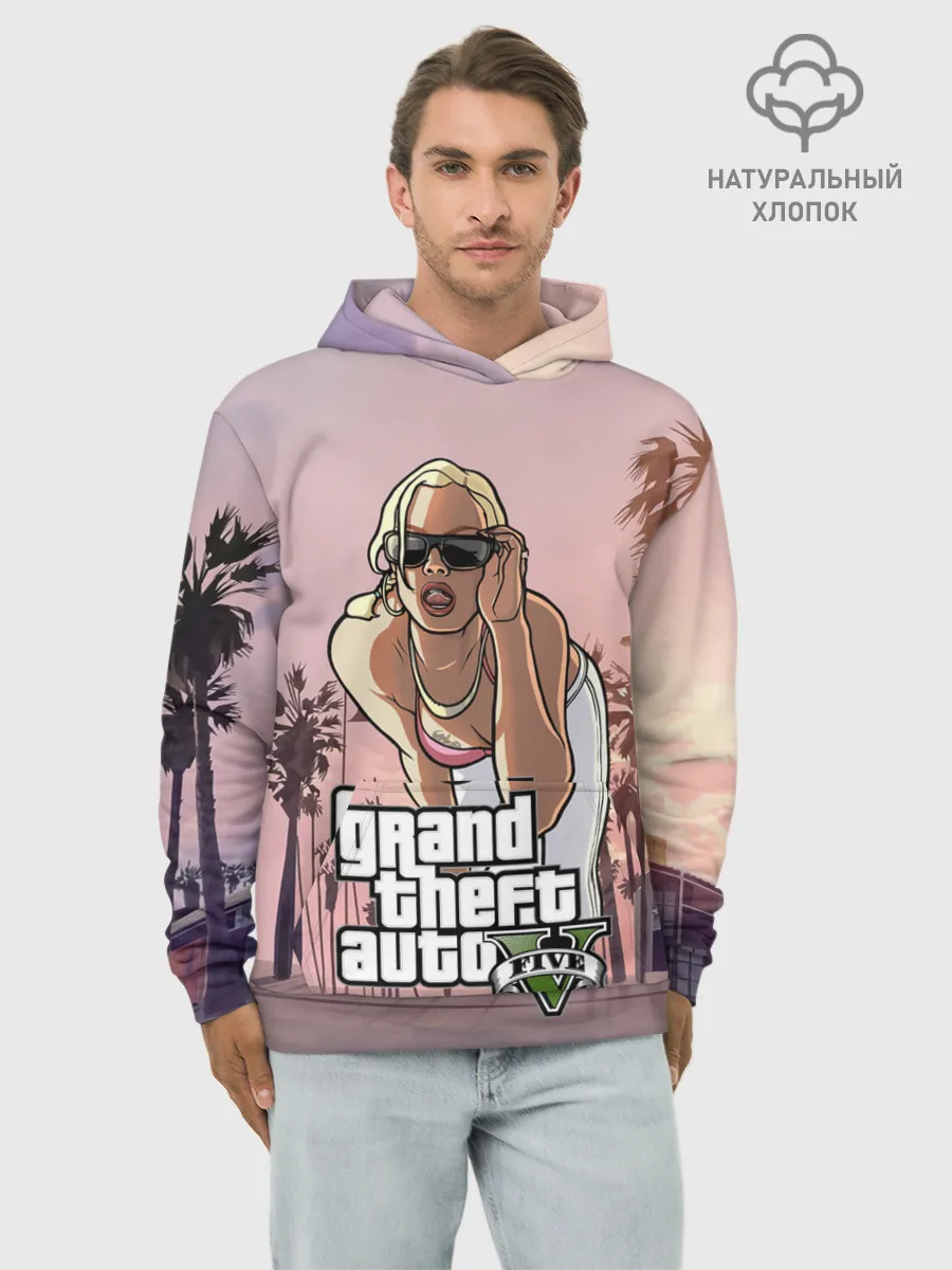 Худи мужской база хлопок / Grand Theft Auto V девушка