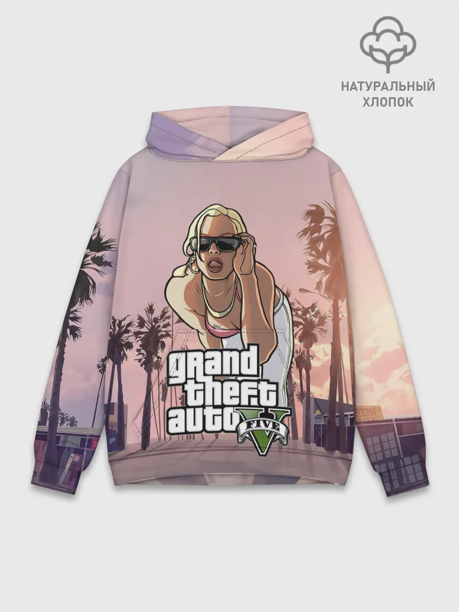 Худи мужской база хлопок / Grand Theft Auto V девушка
