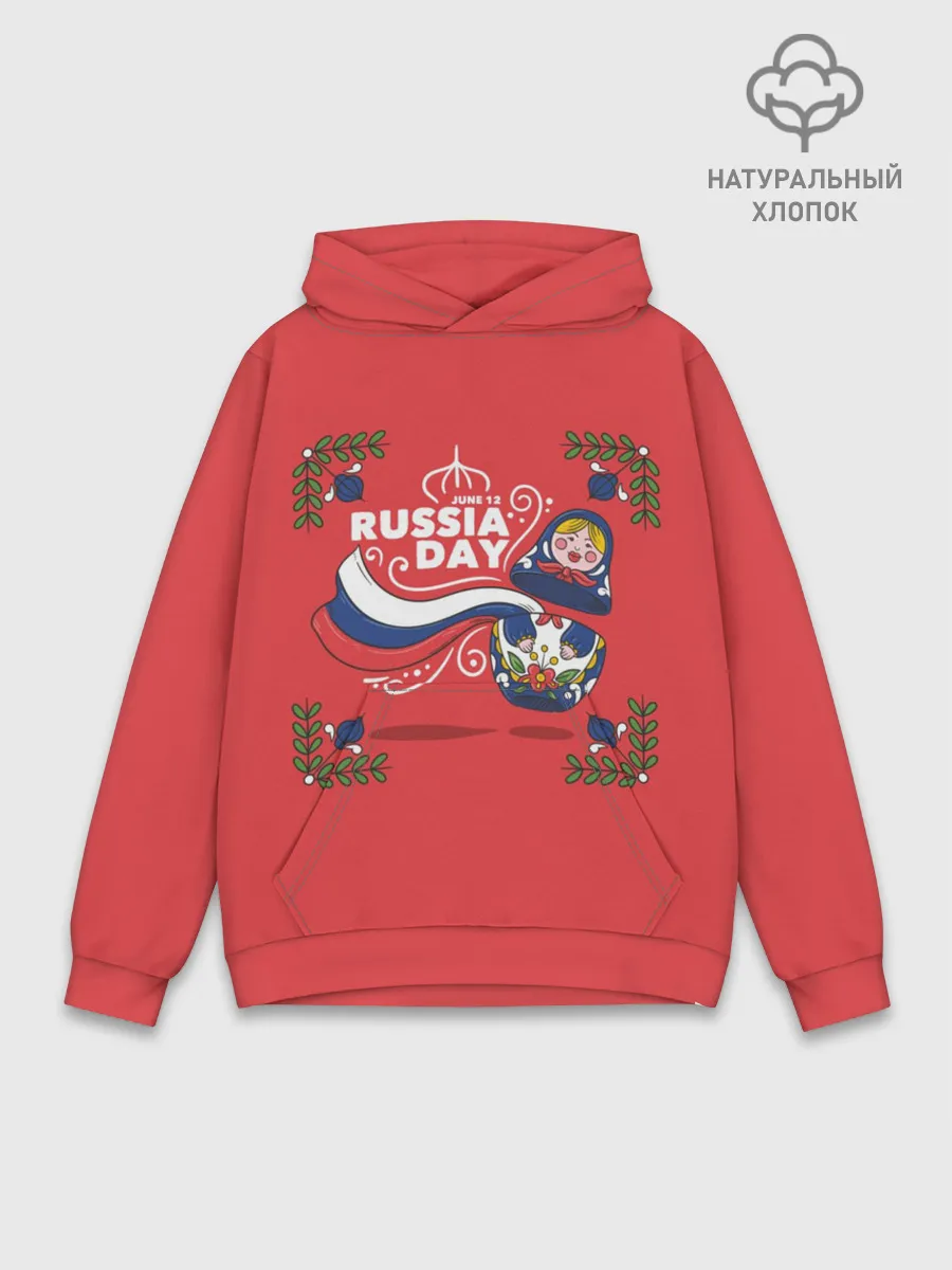 Худи мужской база хлопок / Russian Day