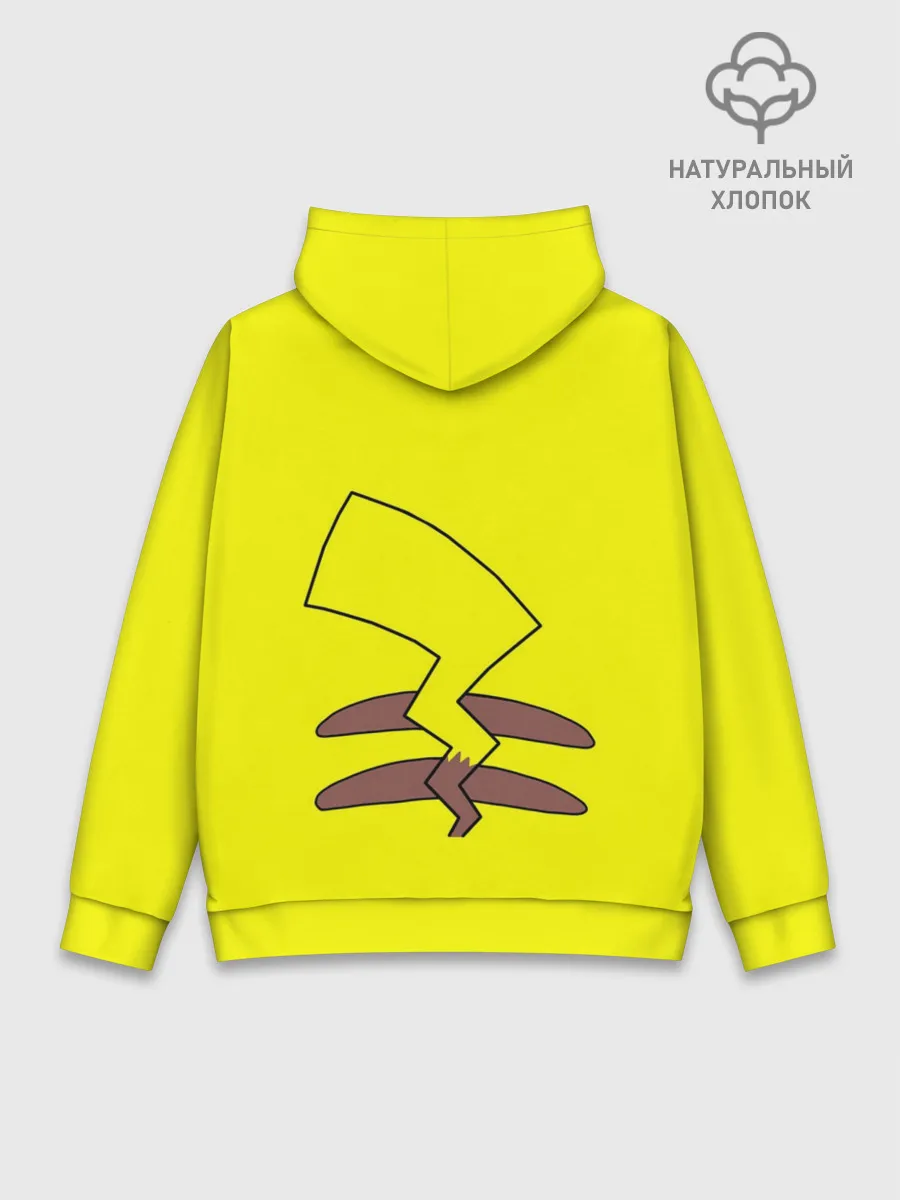 Худи мужской база хлопок / Пикачу с хвостом