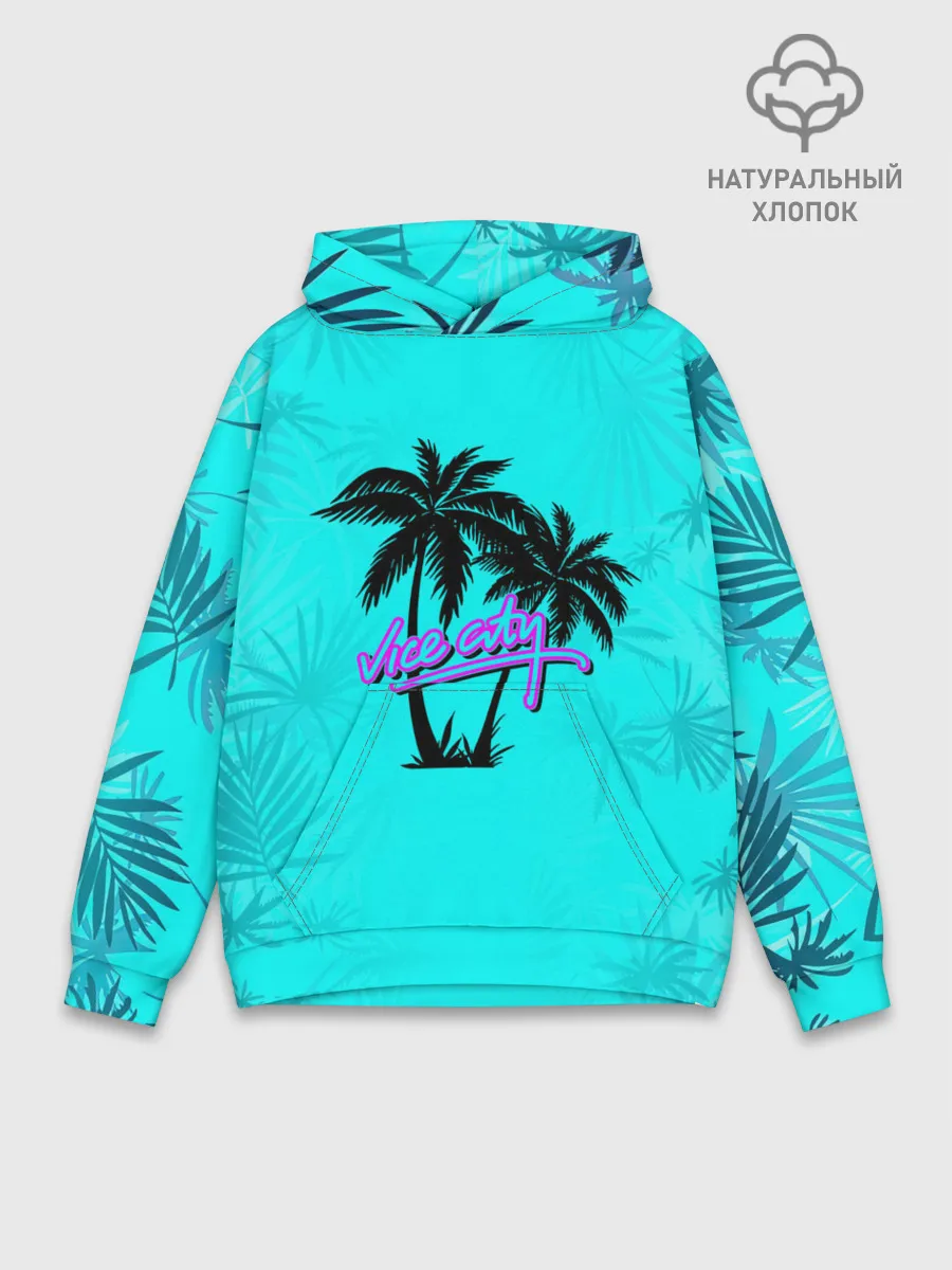 Худи мужской база хлопок / GTA Vice City гавайка