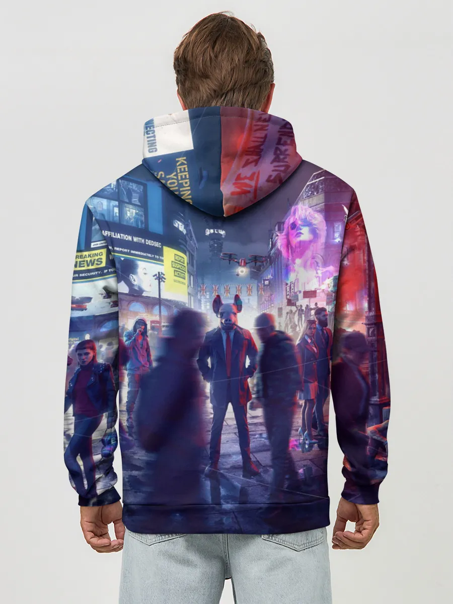 Худи мужской база хлопок / Watch dogs: Legion