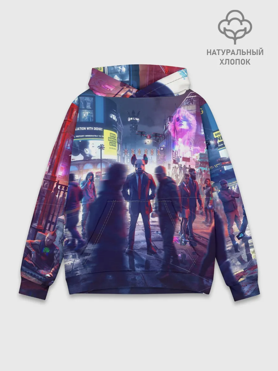 Худи мужской база хлопок / Watch dogs: Legion