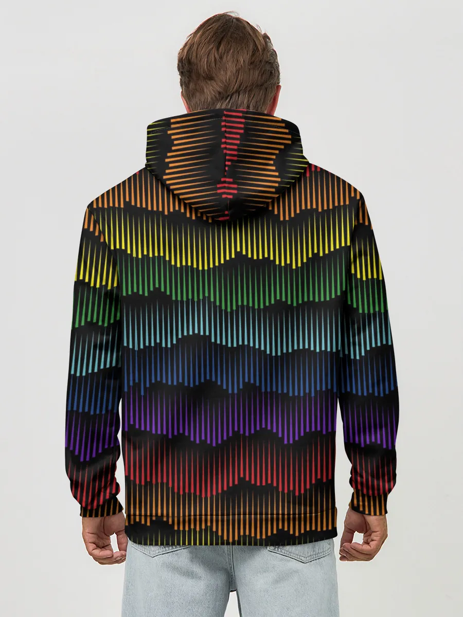 Худи мужской база хлопок / Радуга