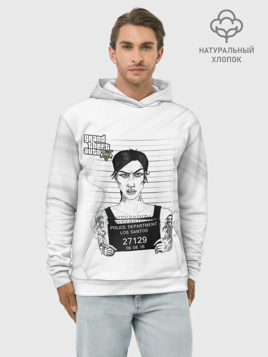 Худи мужской база хлопок / POLICE LOS SANTOS GTA