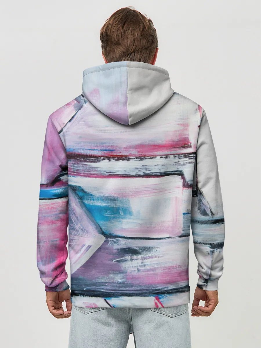 Худи мужской база хлопок / Цветные мелки