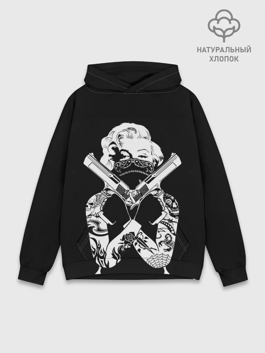 Худи мужской база хлопок / GANGSTA MARILYN