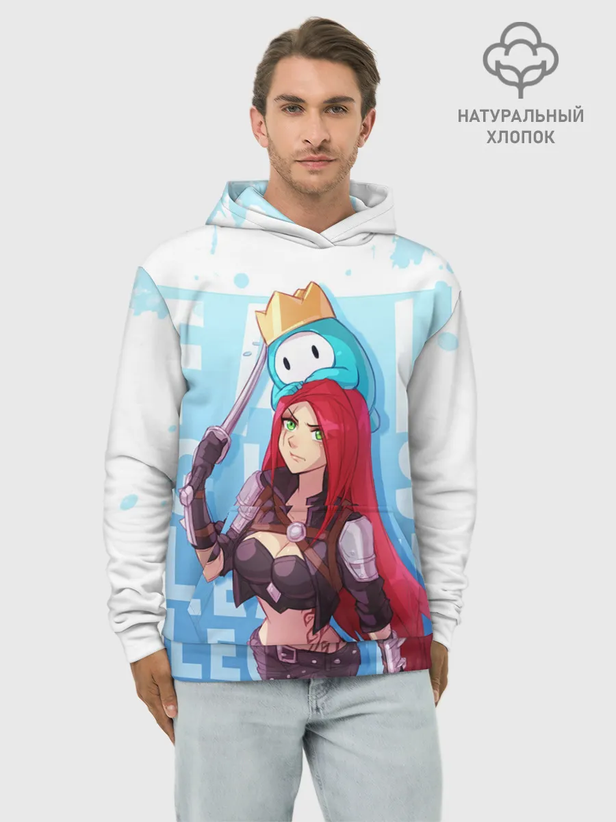 Худи мужской база хлопок / Fall guys x league of legands