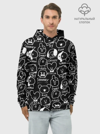 Худи мужской база хлопок / BTS | BT21