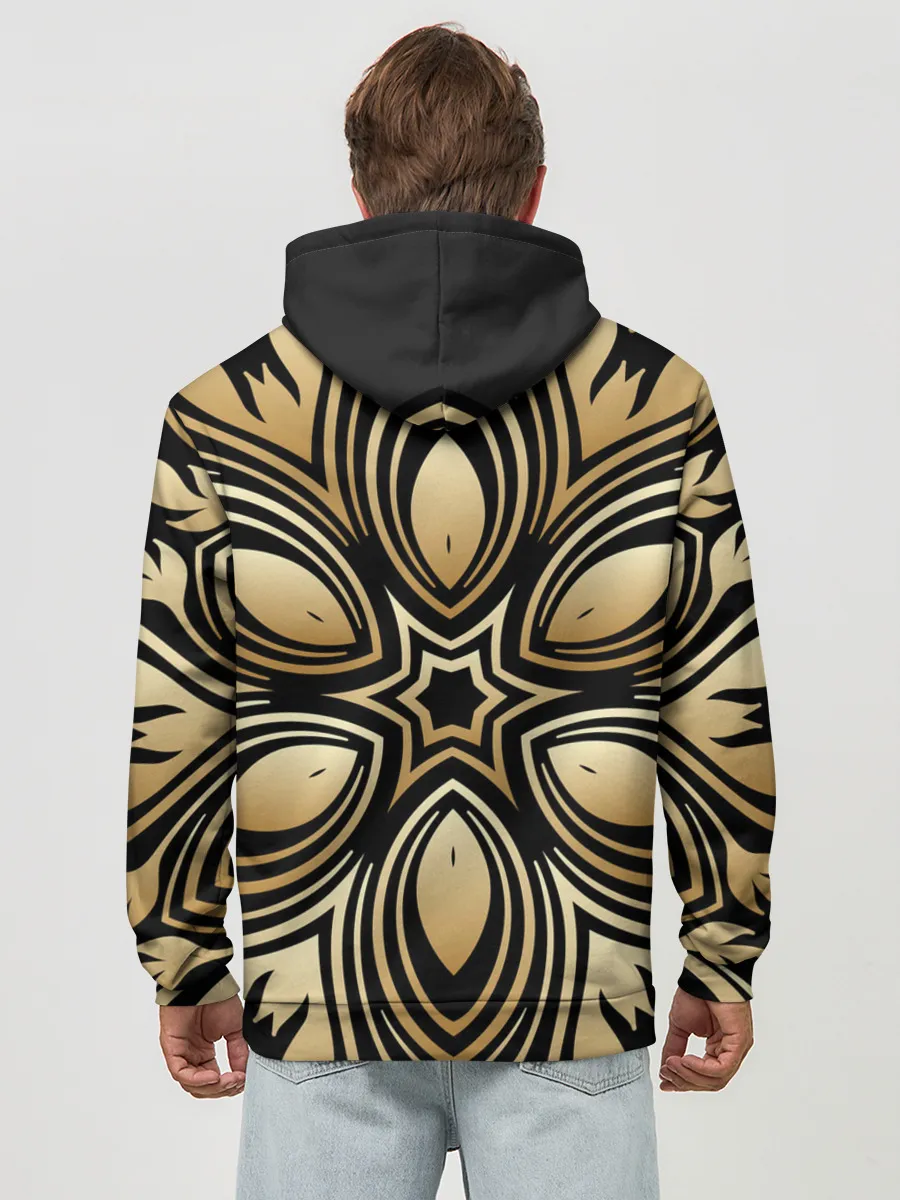 Худи мужской база хлопок / золото