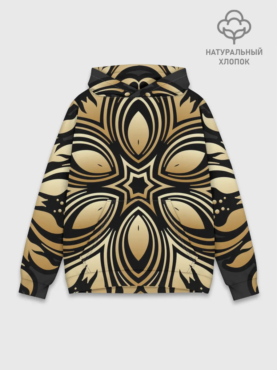 Худи мужской база хлопок / золото