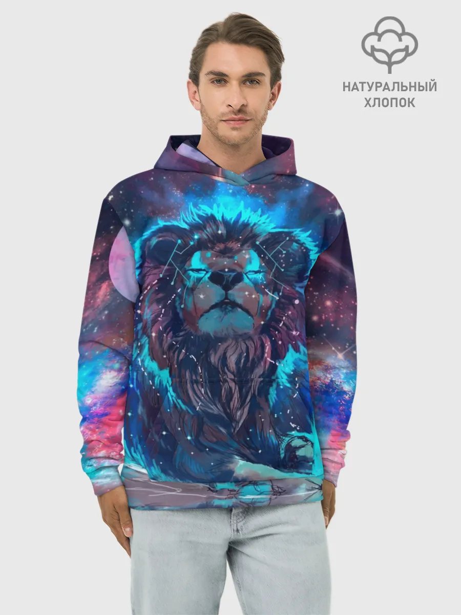 Худи мужской база хлопок / Galaxy Lion