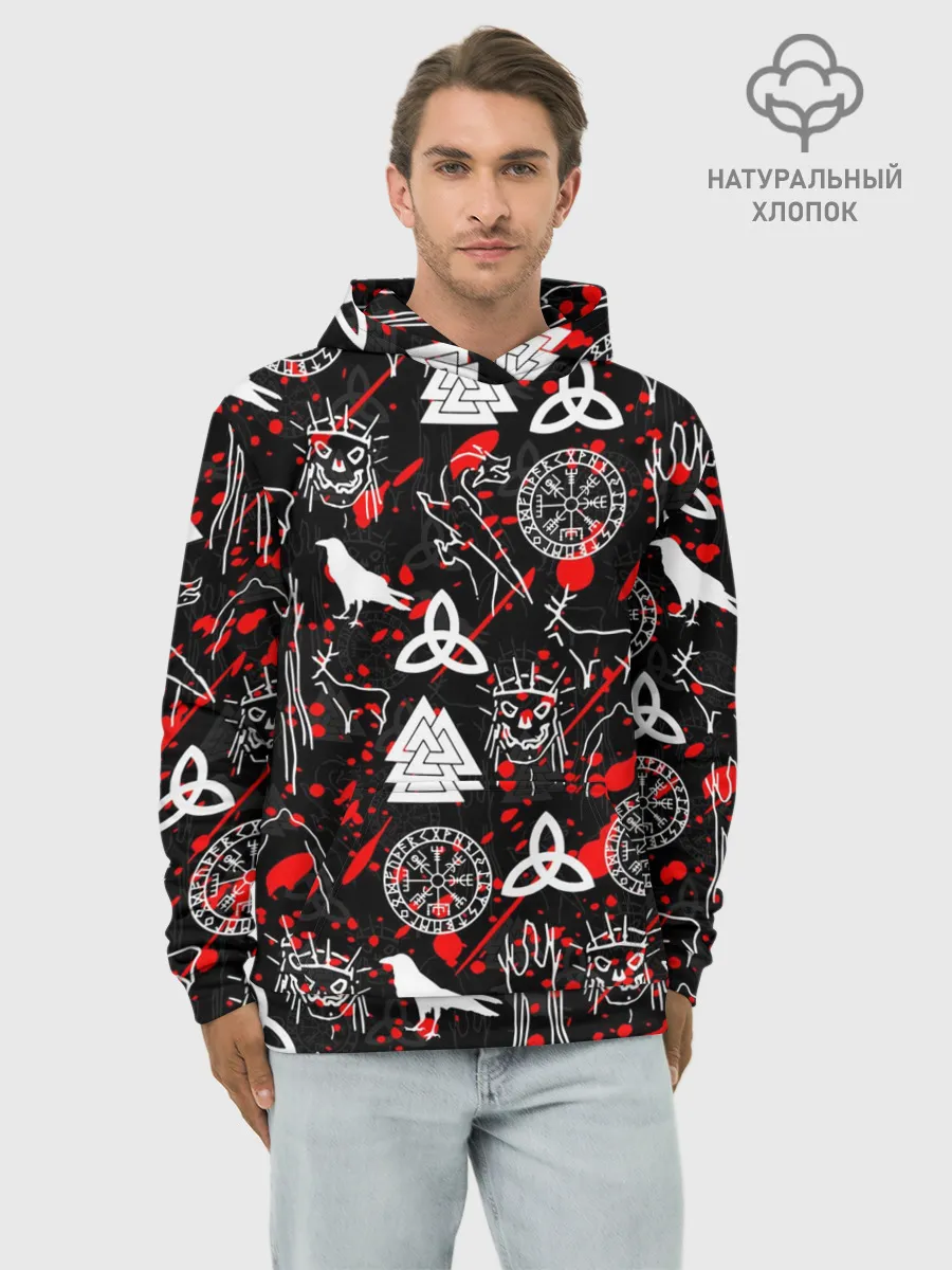 Худи мужской база хлопок / VALHEIM РУНЫ