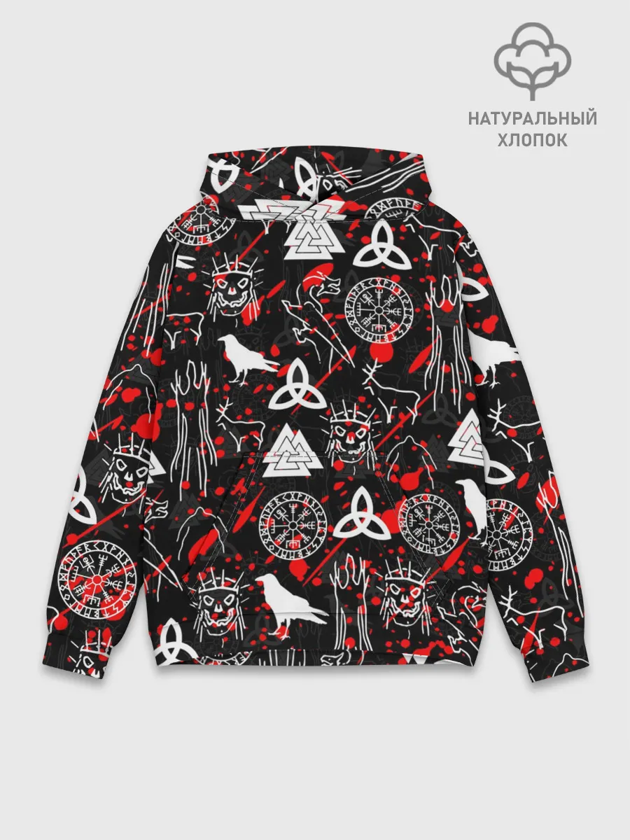 Худи мужской база хлопок / VALHEIM РУНЫ