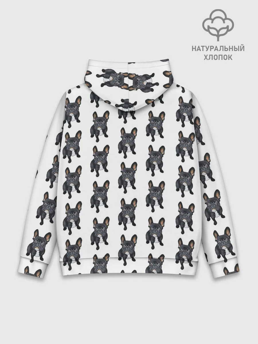 Худи мужской база хлопок / Бульдожки
