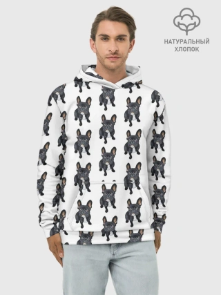 Худи мужской база хлопок / Бульдожки