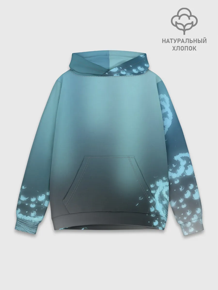 Худи мужской база хлопок / Водяные свечения