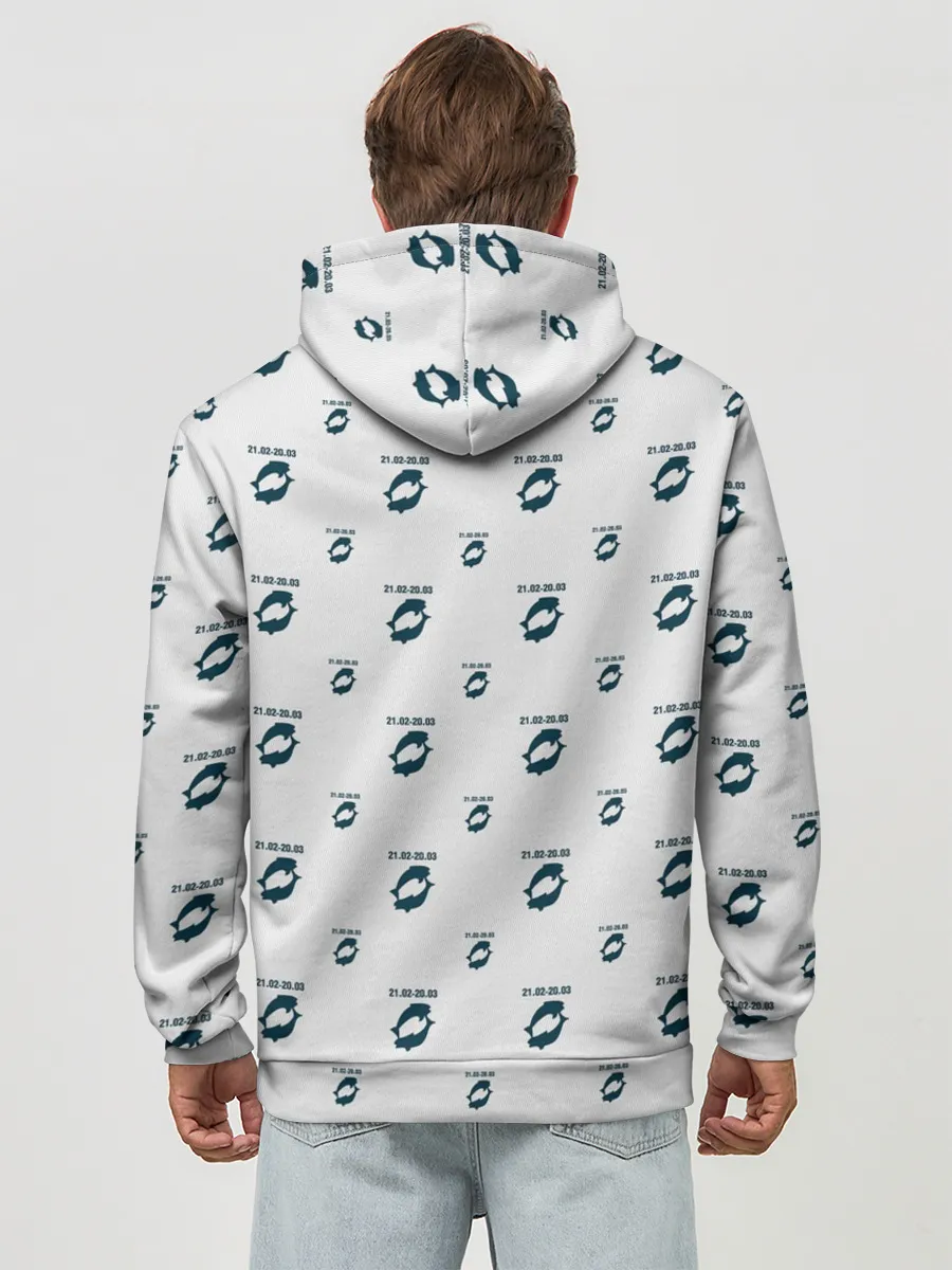 Худи мужской база хлопок / Рыбы