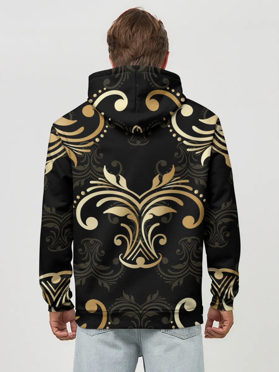 Худи мужской база хлопок / Черное золото