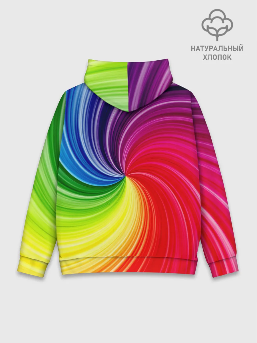 Худи мужской база хлопок / Радужный череп