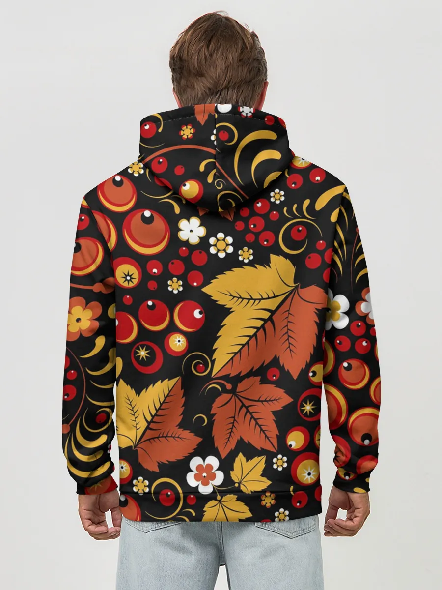 Худи мужской база хлопок / ХОХЛОМА