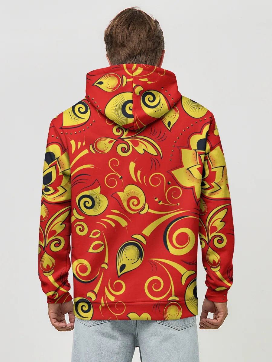 Худи мужской база хлопок / ХОХЛОМА