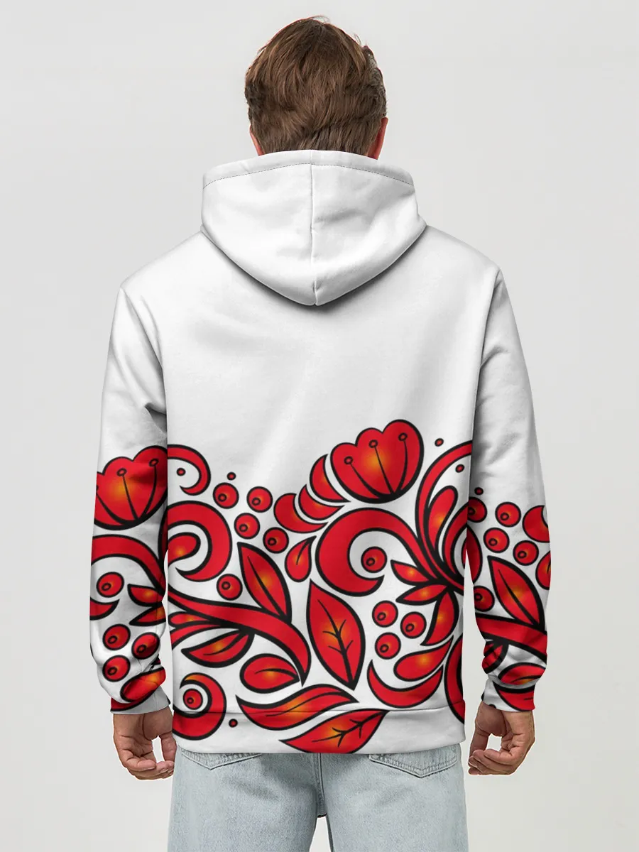 Худи мужской база хлопок / ХОХЛОМА