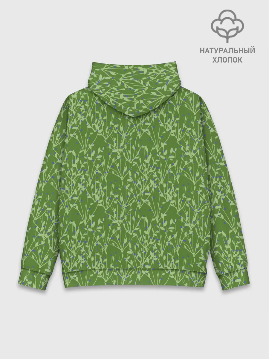 Худи мужской база хлопок / Черника