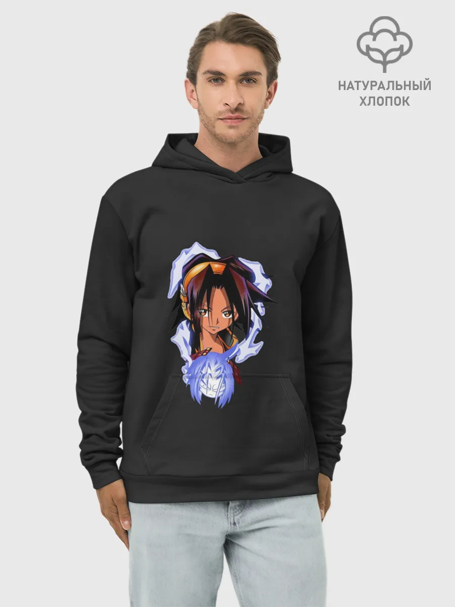 Худи мужской база хлопок / Shaman King Duet
