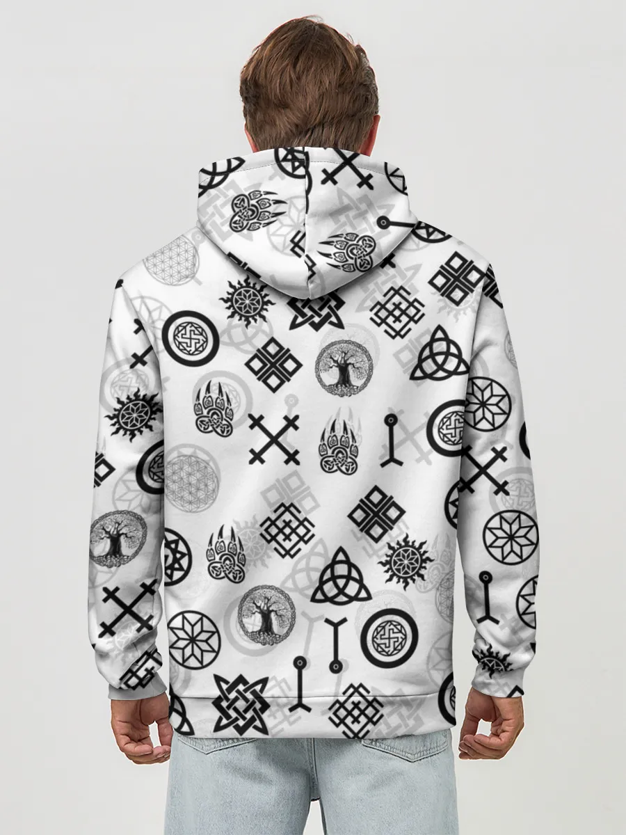 Худи мужской база хлопок / СЛАВЯНСКИЕ РУНЫ